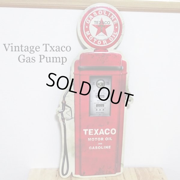 画像1: ブリキ看板 TEXACO ダイカットエンボスメタル Vintage Texaco Gas Pump アンティーク ガレージ プレート 可愛い 壁飾り 正規ライセンス品 アメリカン 雑貨 インテリア おしゃれ サーファー かわいい カフェ 店舗 (1)