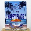 画像1: ブリキ看板 ビンテージ HAPPY PLACE Beach ビーチ 海 アンティーク ガレージ プレート 壁飾り アメリカン 雑貨 インテリア おしゃれ 可愛い かわいい サーファー カフェ 店舗 (1)