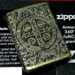 画像2: ZIPPO ライター アーマー ジッポ 4面連続彫刻 360°マルチカット アンティークブラス 映画コレクション ベネディクトデザイン メンズ ギフト プレゼント (2)