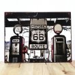 画像1: ブリキ看板 ルート66 アンティーク RT 66 Gas Staition ビンテージ ROUTE66 ガレージ プレート 壁飾り かわいい アメリカン 雑貨 レトロ インテリア おしゃれ 可愛い サーファー カフェ 店舗 (1)