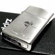 画像4: ZIPPO スリム ジッポ ライター ハート クロス ラバーズ 彫刻 真鍮 銀サテーナ シルバー 可愛い 女性 メンズ レディース (4)