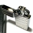 画像4: ZIPPO スリムジッポ ライター 桜模様 細密エッチング 彫刻 ニッケル鍍金 シルバー Metal Plate 女性 (4)