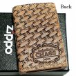 画像3: ZIPPO ライター 革巻き ジッポ バスケットスタンプ 4面彫刻 おしゃれ カオス Leather Works 牛本革 ハンドメイド かっこいい 皮 メンズ ブランド プレゼント (3)