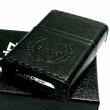 画像3: ZIPPO おしゃれ ライター 革巻き ブラック ジッポ ロゴデザイン レザー シンプル 本牛革 黒 かっこいい 皮 メンズ 渋い ギフト プレゼント (3)