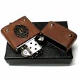 画像6: ZIPPO 革巻き ジッポ おしゃれ ライター キーホール ブラウン レザー 茶 鍵穴 アンティーク メタル クラシック 本牛皮 かっこいい メンズ ギフト (6)