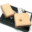 画像5: ZIPPO ライター 革巻き ジッポ おしゃれ カオス サンマークスタッズ 真鍮 Leather Works 牛本革 ハンドメイド 彫刻 ブランド かっこいい メンズ ギフト (5)