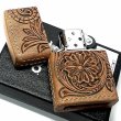 画像7: ZIPPO ライター 本革巻き ジッポ カオス シェリダンクラフト 手彫り Leather Works 牛革 ハンドメイド 彫刻 かっこいい おしゃれ ブランド メンズ 高級 ギフト (7)