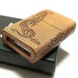 画像6: ZIPPO ライター 革巻き ジッポ 唐草 3面彫刻 おしゃれ カオス Leather Works 牛本革 ハンドメイド かっこいい 皮 メンズ ブランド ギフト (6)