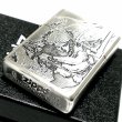 画像3: ZIPPO ライター 天野喜孝 ジッポ アンティークシルバー 銀燻し 彫刻デザイン かっこいい おしゃれ ゲーム メンズ ギフト プレゼント (3)