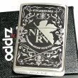 画像1: ZIPPO エヴァンゲリオン ネルフマーク ジッポ ライター 限定 シリアル入り 銀古美仕上げ アンティーク かっこいい メンズ レディース アニメ ギフト プレゼント (1)