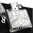 画像4: ZIPPO 限定 アーマー アラベスク ５面彫刻 鏡面プラチナシルバー ジッポ ライター シリアルナンバー入り 唐草 リーフ 両面コーナーリューター加工 銀 かっこいい 重厚 高級 美しい メンズ ギフト プレゼント (4)