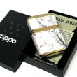 画像6: ZIPPO ライター ロゴ ジッポー ゴールド ホワイト 金タンク 4面加工 大理石 Marble Logo かっこいい おしゃれ メンズ ギフト プレゼント (6)