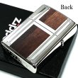 画像3: ZIPPO 両面加工 エッチング ジッポ ライター ロゴ ダブルライン シルバー ブラウン ニッケルメッキ かっこいい おしゃれ ギフト プレゼント メンズ 木目調 渋い (3)