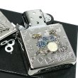 画像4: ZIPPO ライター 楽器 ドラム ジッポ かわいい シルバー 両面加工 おしゃれ ハート 音符 可愛い ホワイトニッケル 銀 メンズ レディース プレゼント ギフト (4)