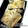 画像2: ZIPPO ライター ダイヤモンドカット スパイラル ジッポ K24 純金メッキ 彫刻 金タンク 両面加工 メンズ かっこいい ジッポー ギフト プレゼント (2)