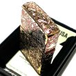 画像6: ZIPPO ライター スプレンダー イオンレッド ジッポ アラベスク模様 5面加工 金タンク 彫刻 ゴールド鍍金差し 赤 かっこいい おしゃれ レディース メンズ ギフト プレゼント (6)