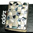 画像3: ZIPPO ライター ジッポ シェル シルバー ゴールドメッキ 鏡面 天然貝象嵌 シェルイン 両面加工 おしゃれ かっこいい メンズ レディース ギフト プレゼント (3)